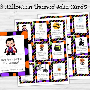 Halloween Lunch Box Notes for Kids Printable Halloween Joke Cards ...