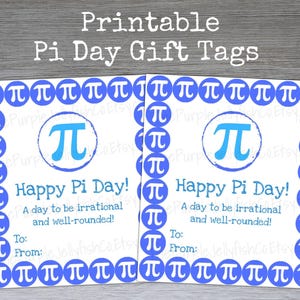 Etiqueta de presente para impressão do Dia do Pi, cartão do Dia do Pi para professores, ideia do Dia do Pi para crianças, etiqueta de presente para torta de creme de aveia, festa do Dia do Pi, atividade do Dia do Pi PTA PTO