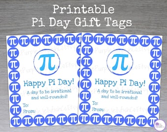 Etiqueta de regalo imprimible para el Día de Pi, tarjeta para el Día de Pi para maestros, idea para el Día de Pi para niños, etiqueta de regalo con forma de tarta de crema de avena, fiesta del Día de Pi, actividad del Día de Pi para la PTA y la PTO