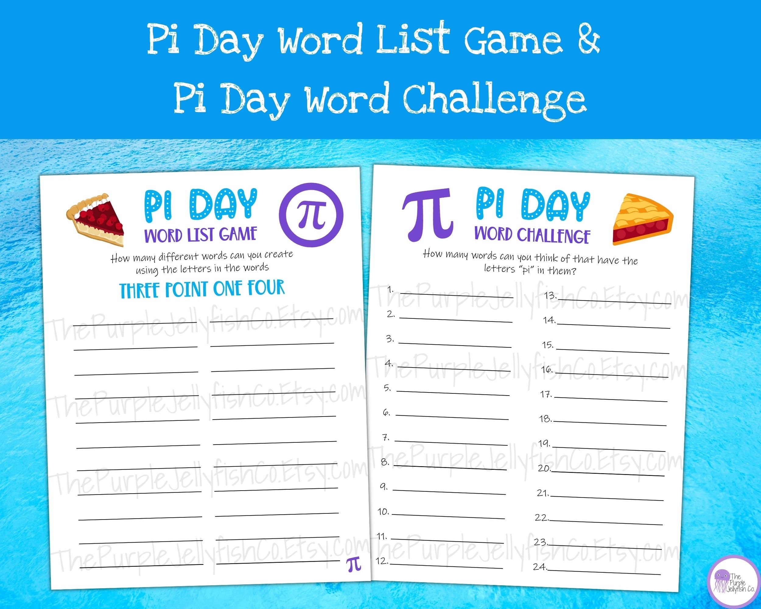 Pi Day Game Bundle, Pi Day Activities for Kids Printable, Pi Day Party