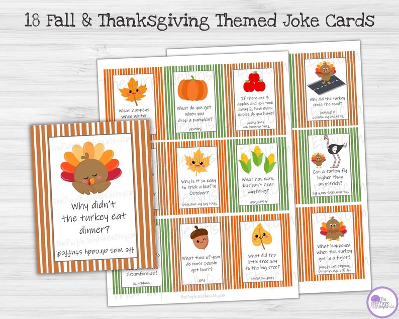 Fall Lunch Box Jokes Thanksgiving Lunchbox Notes Lunch Box - Etsy
