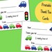 Printable Car Thank You Card for Kids Fill in the Blank - Etsy