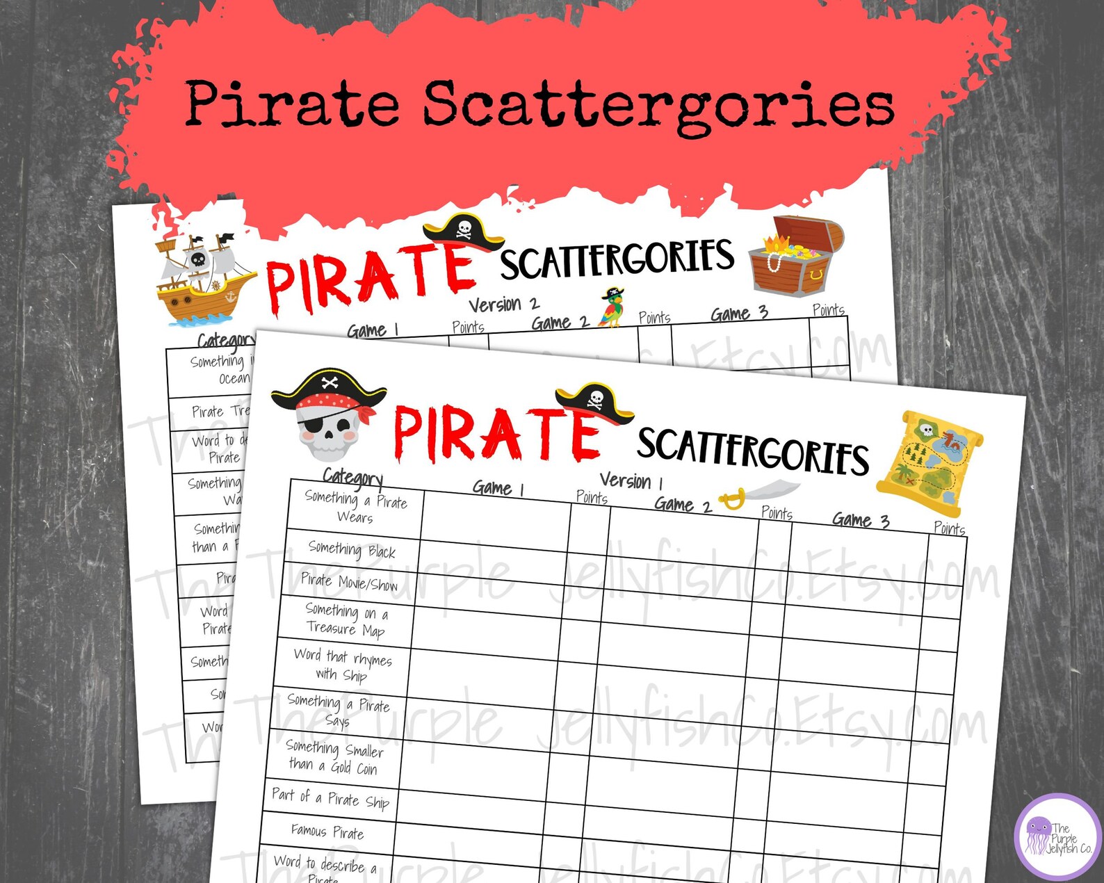Pirate Scattergories, Pirate Activity for Kids, Pirate Game, Pirate ...