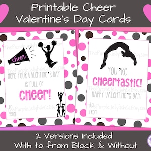 Cheer Valentinstag Karten für Kinder, Cheerleader Valentinstag druckbare, Valentinstag jubeln Geschenkanhänger, Valentinstag Austausch im Klassenzimmer, Team jubeln
