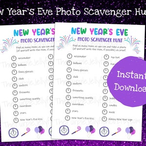 New Years Scavenger Hunt Kids New Years Eve Party Idea, NYE Games ...