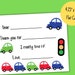 Printable Car Thank You Card for Kids Fill in the Blank - Etsy