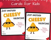 Cheesy Valentines for Kids Classroom Valentine Exchange, Class Valentines Printable, Cheese Crackers Valentine Tag, Boy Valentine's Day Card