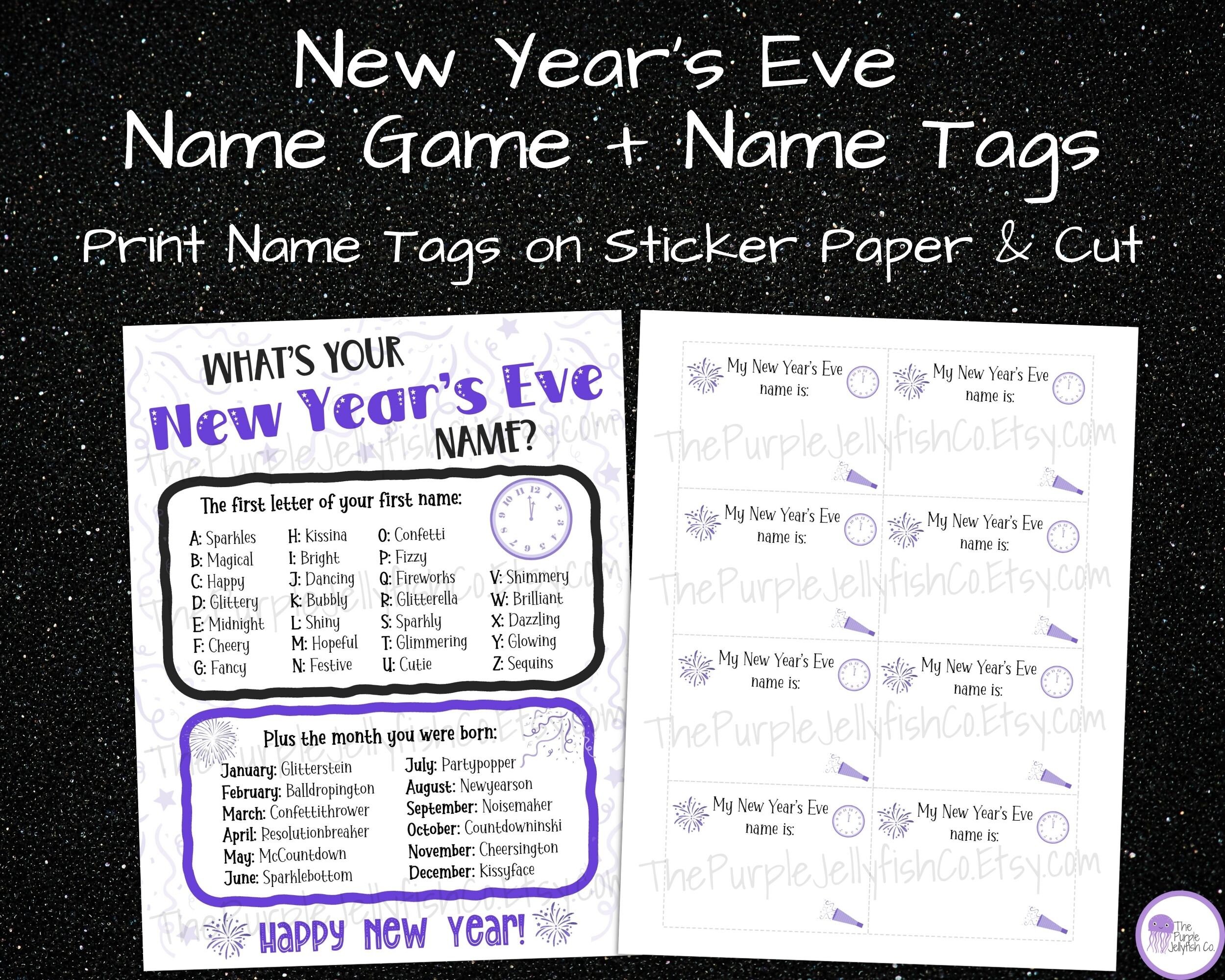 Printable New Year's Party Games for Kids &amp; Adults, New Years Eve Games ...