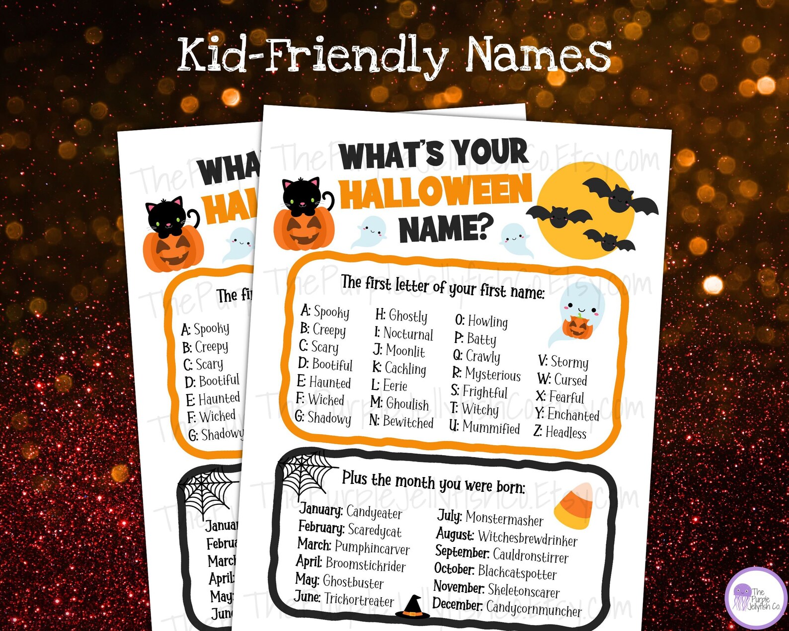 What's Your Halloween Name Halloween Name Game Halloween Etsy