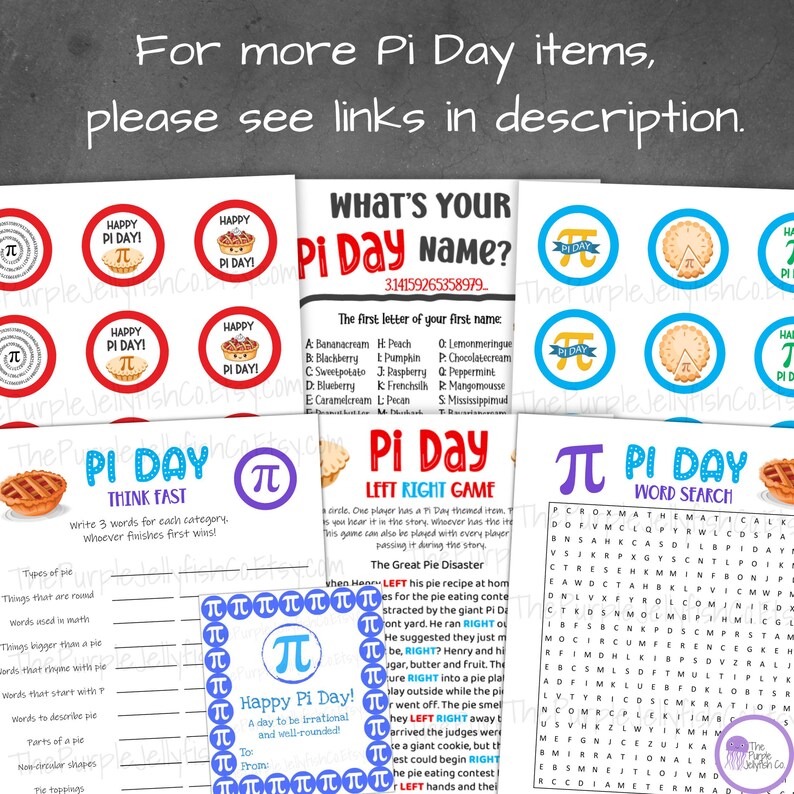 Pi Day Fill in the Blank Game, Printable Pi Day Activity for Kids, Math ...