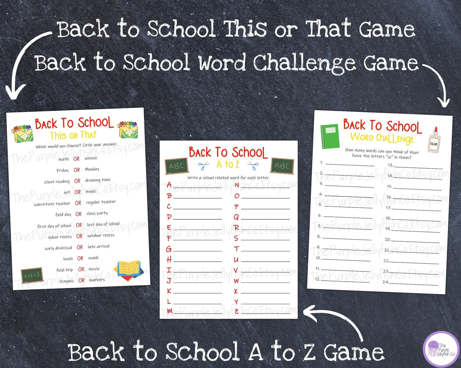 Back to School Game Bundle, First Day of School Activity Printable, Ice