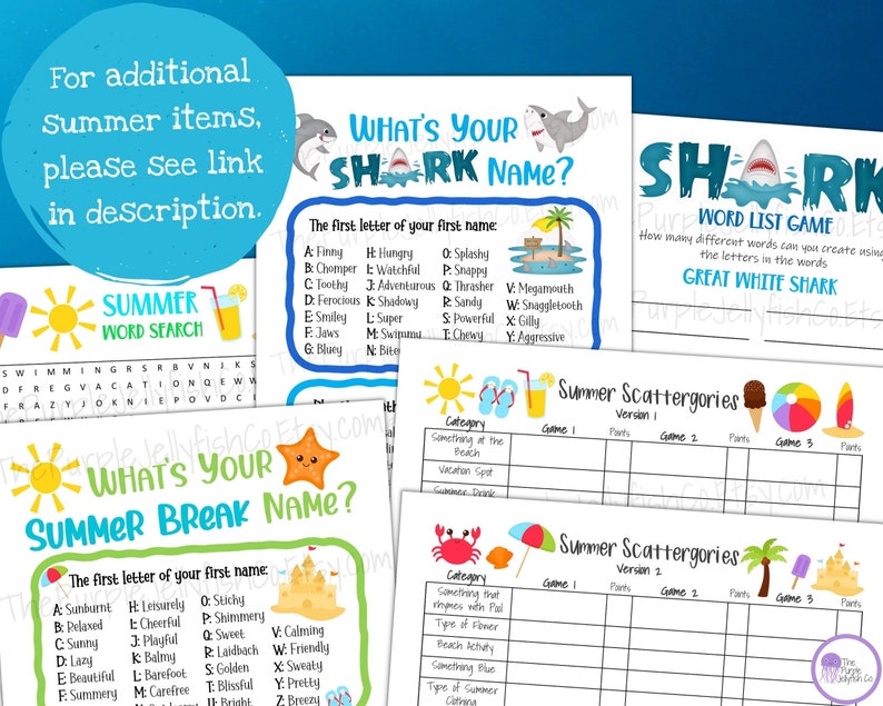 Shark Trivia Questions and Answers, Printable Trivia for Kids, Shark