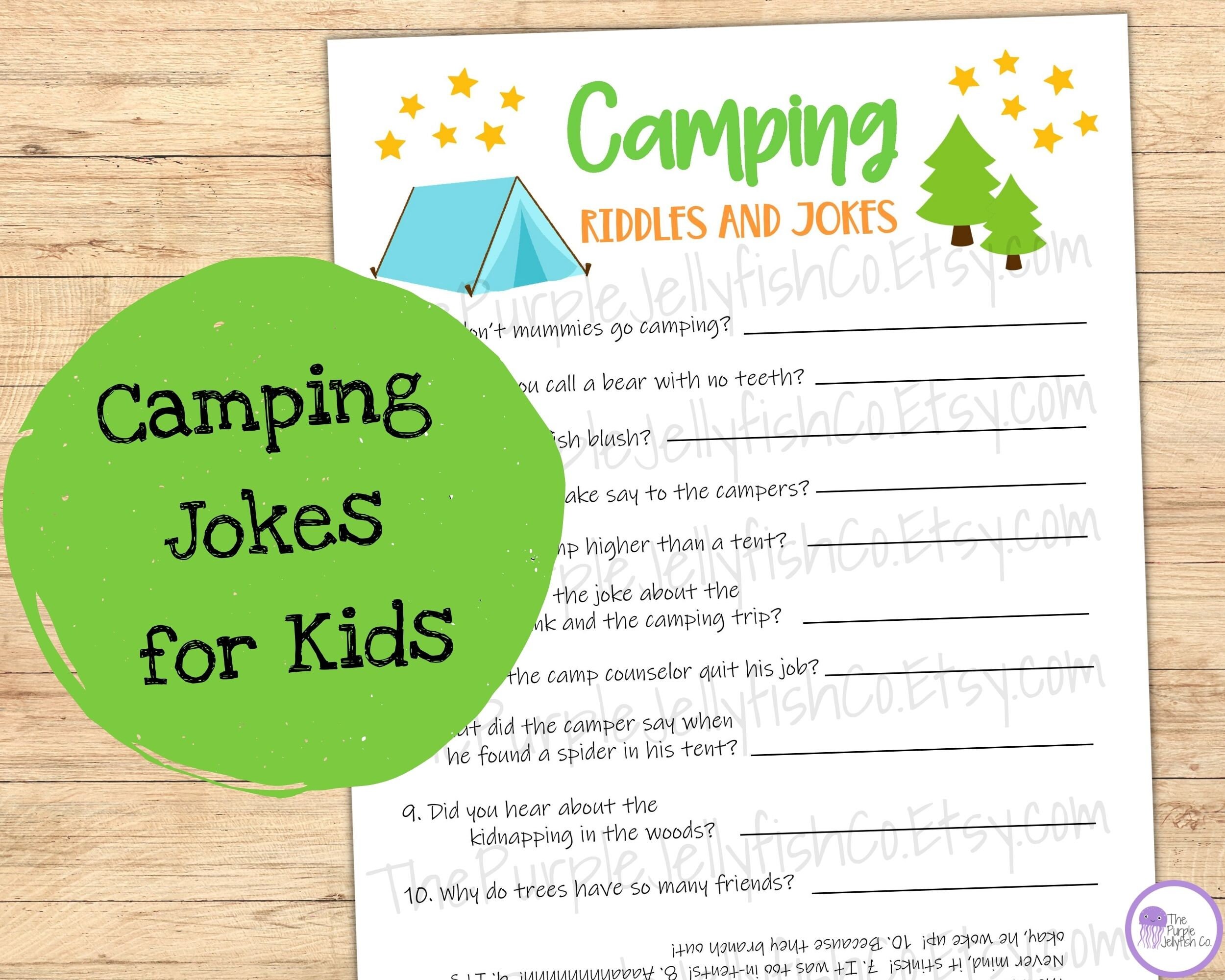 Camping Jokes for Kids, Camping Activity for Kids, Camping Party
