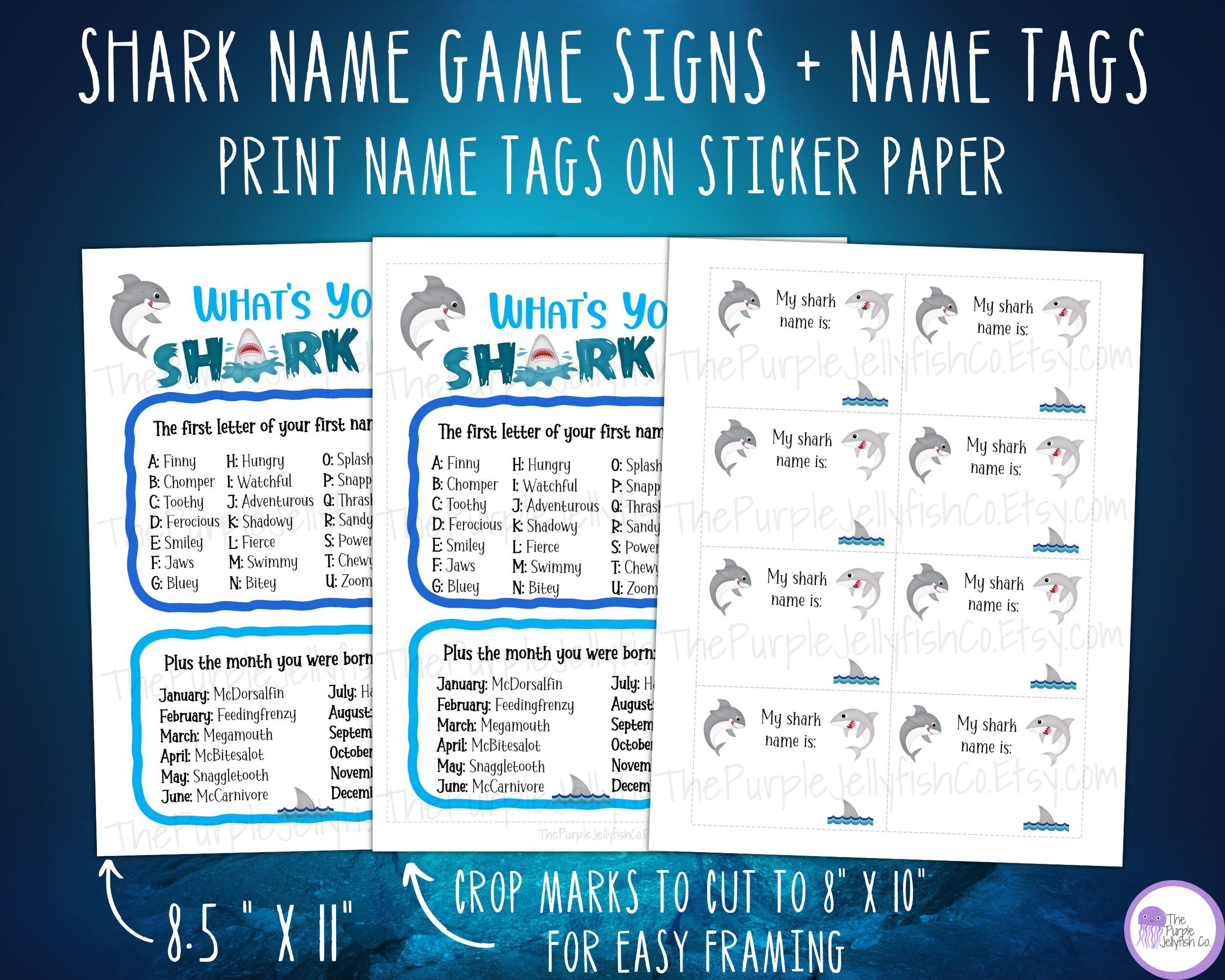 Shark Games Bundle, Cute Shark Printables, Shark Activities for Kids ...