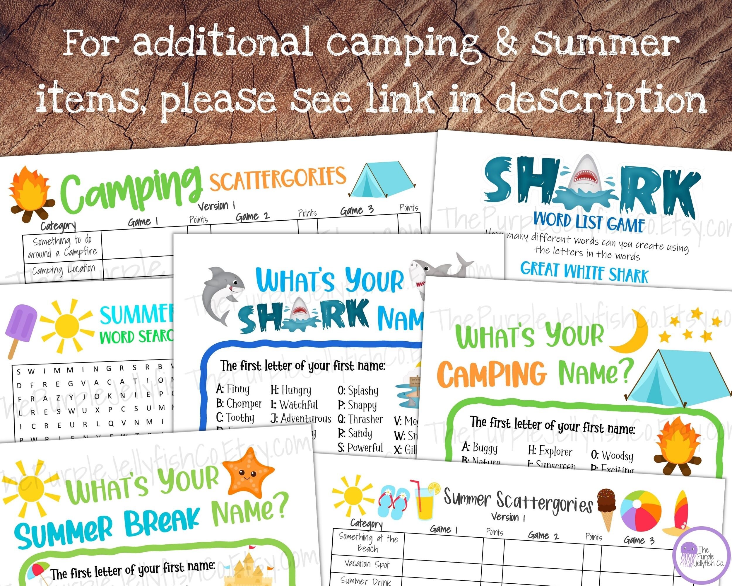 Camping Would You Rather, Camping Game Printable, Camping This or That