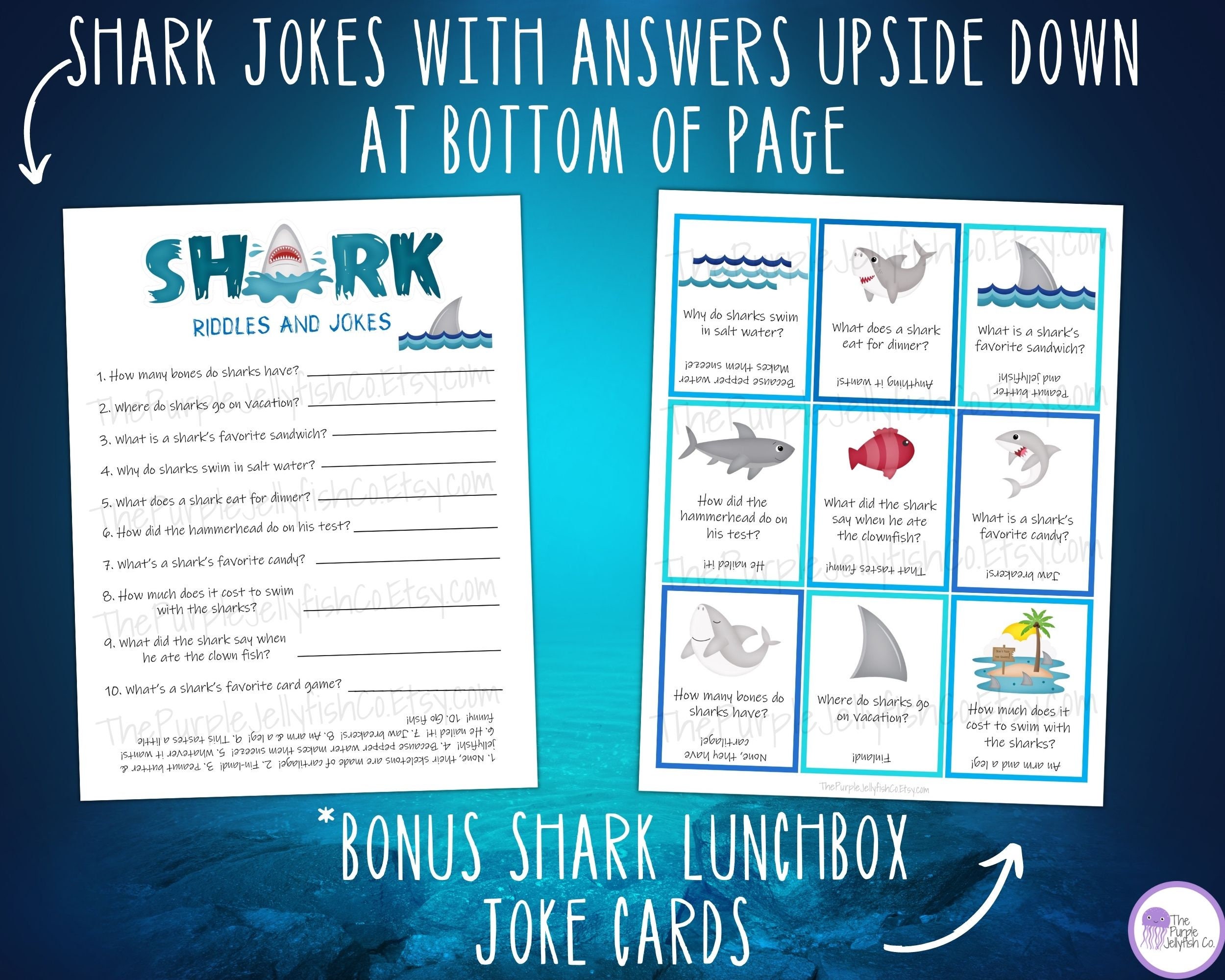 Shark Games Bundle, Cute Shark Printables, Shark Activities for Kids ...