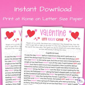 Valentines Day Left Right Game, Valentines Pass the Prize Game ...