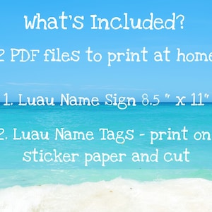 What's Your Luau Name Game, Hawaiian Party Decor, Tropical Game for ...