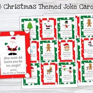 Christmas Lunch Box Jokes Lunch Box Notes for Kids (Instant Download ...