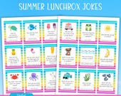 Summer Lunchbox Jokes for Kids Printable, Beach & Ocean Notecards for School Lunch, End of Year Joke Cards, Lunch Box Notes Digital Download