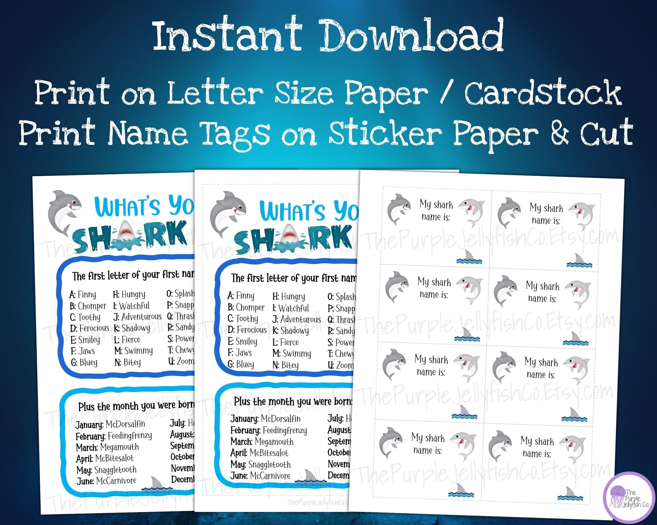 Shark Name Game Printable Shark Sign Shark Activity For Kids Shark shark-name-game-printable-shark-sign-shark-activity-for-kids-shark