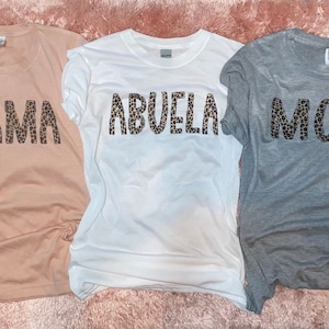 Leopard Mother&#39;s Day Shirts Mom Shirts Grandma Shirts Gigi Shirts