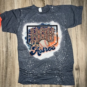 Houston Baseball • Houston Baseball Bleached Shirt • Navy Bleached Shirt