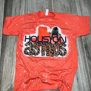 Houston Astronaut Baseball • Houston Baseball Bleached Shirt •