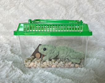 No-Sew Tiny Terrarium Lizard (or pencil pal) PATTERN, crochet fuss free pet, LovelyLoopsies