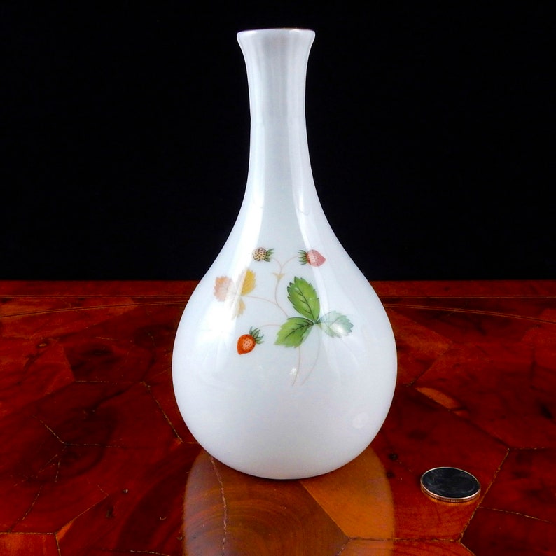 Wedgwood Bud Vase Wild Strawberry Bone China 17144 Etsy
