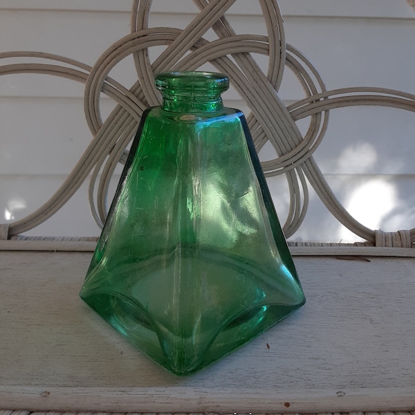 Green Glass Vase, Sea Glass