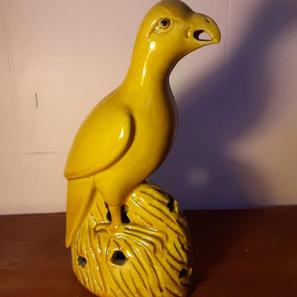 Yellow Bird Flower Frog, 1930's