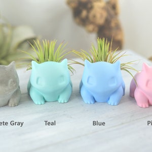 Mini Bulba Concrete Succulent Planter – Kawaii Air Plant Pot for Desk, Office or Home Decor