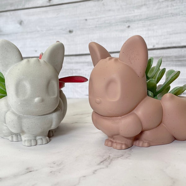 Planter Pot - Concrete, EV Concrete Succulent Planter - Medium, Pokemon Planter, Home & Office Decor, Modern Indoor Planter, Unique Planter