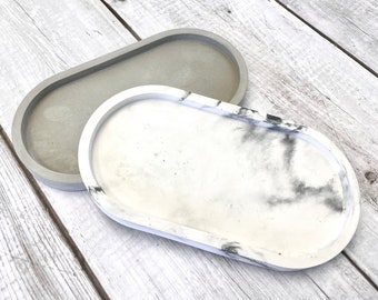 Concrete Tray, Bathroom Tray, Coffee Table Tray, Jewelry Tray , Modern Tray, Oval Coffee Tray, Oval Tray, Perfume Tray, Valet Tray, Catchall