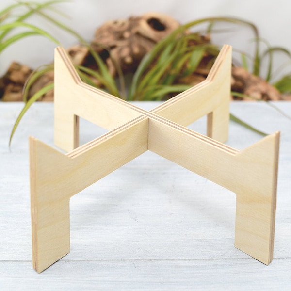 5" & 8" Wood Plant Stand | Pot Stand | Indoor Planter | Home Decor | Office Decor | Mid Century Modern