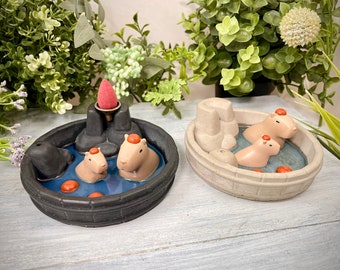 Capybara Backflow Räucherstäbchenhalter, Räuchergefäß, Räucherwasserfall, Kawaii Capybara, Capybara-Liebhaber, Zenful Entspannung, süßes Capybara-Geschenk