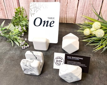 Concrete Card Holder, Table Numbers Holder, Wedding Table Number, Minimalists Decor, Guest Name Stand, Table Décor, Table Centerpiece,