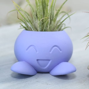 Succulent Planter, Small Radish Anime Creature, Concrete Planter, Office Décor, Home Décor, Cute Concrete Planter, Indoor Planter Lavender