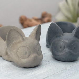 Black Cat Planter, Concrete Succulent Planter, Cute Cat Planter, Cat Planter Pot, Office Décor, Cute Indoor Planter, Home Décor