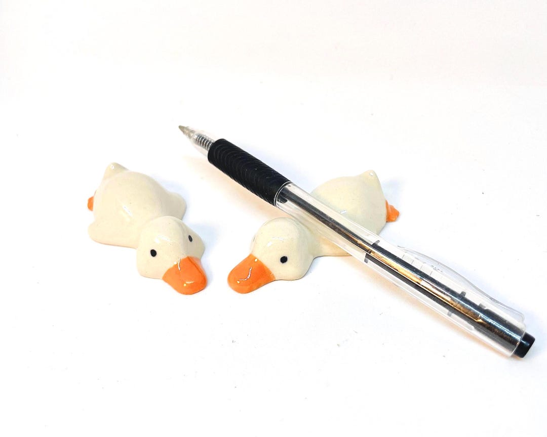 Handmade Ceramic Duck Chopstick Holder: Chopstick Rest, Pen Rest, Spoon ...