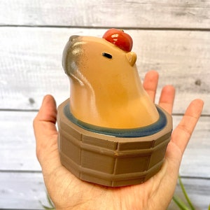 Figura de estatua de Capybara pintada, estatuilla de Capybara, regalo de Capybara, lindo Capybara, peso de papel de Capybara
