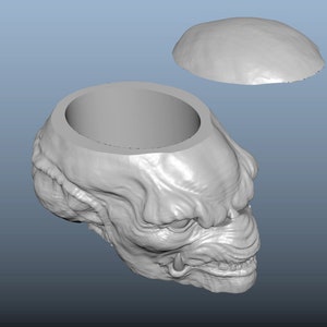 3D Gedruckter Kürbiskopf Candy Bowl STL-Datei (Digital Download) Bild 2