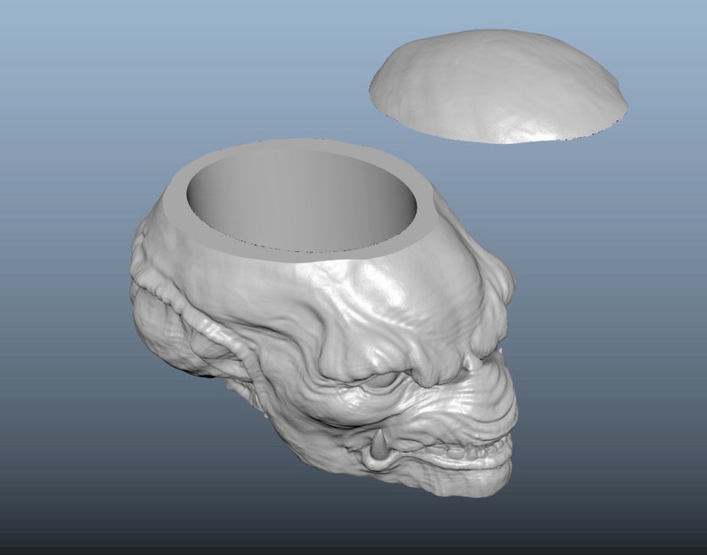 3D Gedruckter Kürbiskopf Candy Bowl STL-Datei (Digital Download) Bild 2