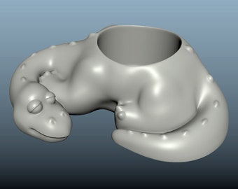 Brontosaurus Dinosaur Planter STL: 3D Print Download