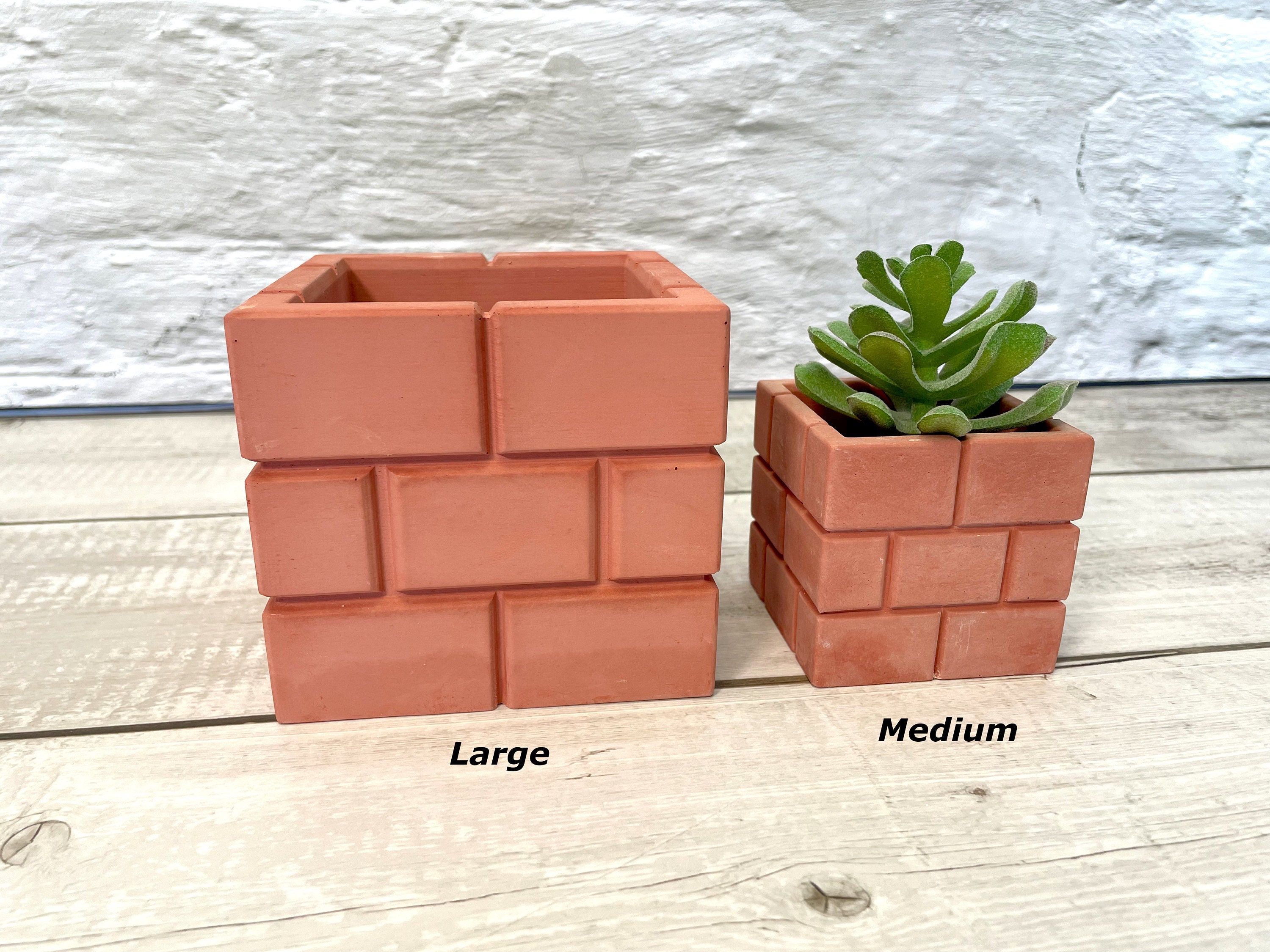 Concrete Large Mario Brick Succulent Planter | Wedding Concrete Large Mario Brick Succulent Planter | Wedding