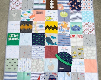 Baby Clothes Blanket Quilt Memory Keepsake