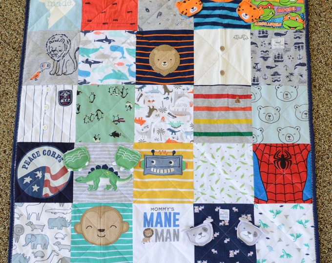 Baby Clothes Blanket Quilt Memory Keepsake - Etsy