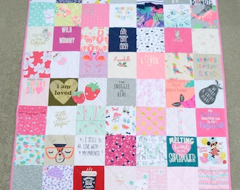 Baby Clothes Blanket Quilt Memory Keepsake