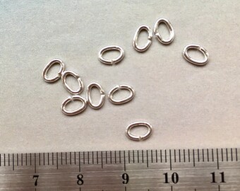 25 Pcs ~ 5 mm or 6 mm X .7 closed .925 Sterling Silver Jump Ring ~ Silver Findings Canada